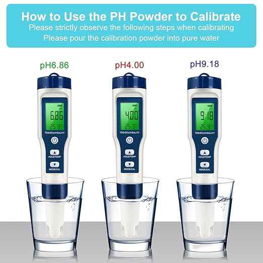 5 in 1 LFS TDS Meter PH Tester, 0.01 High Accuracy Digital PH Meter for Water, PH/TDS/EC/Salt/Temp Tester, PPM Meter Water Tester for Drinking Water, Hydroponics, Plants, Aquarium and Pool
