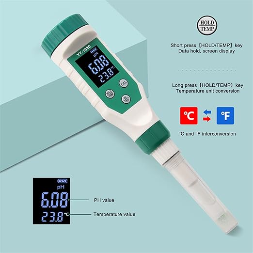 FLEXMAN Digital Ph Meter, Smart BT PH Tester, Dough Alkali Waterproof Tester, Soil Matrix Acidity Meter for Baby Food Supplement Cheese Cosmetics
