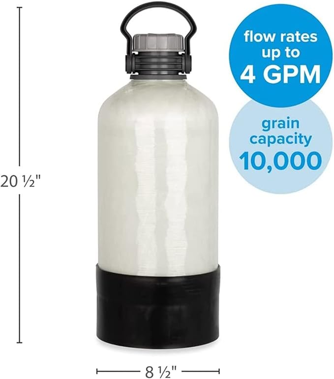 Camco TastePURE Portable Water Softener | Helps Reduce The Hardness of Your RV or Boat's Water | Features a Compact Design (40655)