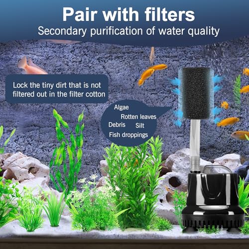 2 Pack Large Premium Pre Filter Sponge Aquarium Intake High (2 Count)