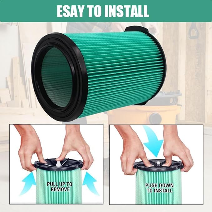 Wet/dry Vac Filter VF6000 Compatible with Ridgid Shop Vac 5-20 Gallon & Husky 6-9 Gal Wet/Dry Vacuums,Replacement VF6000 Filter 1PACK - AquaVibe