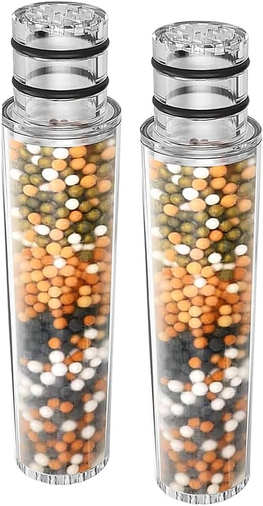 AWO 2 PACK Replacement Shower Head Filter Cartridge Compatible with SR SUN RISE Handheld Showerhead,Multi Stage Shower Filtration Systems for Hard Water Reduces Chlorine,Fluoride and Harmful Substance