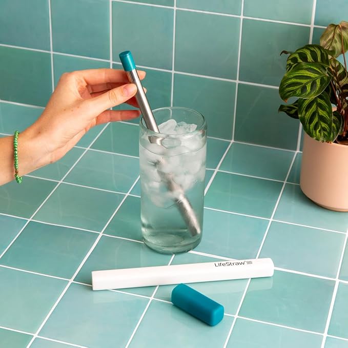 LifeStraw Sip – Reusable Stainless Steel Water Filter Drinking Straw