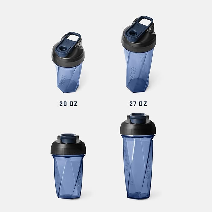 YETI Yonder Helimix Vortex Blender Shaker Bottle Holds up to 20oz | No Blending Ball or Whisk | USA Made | Portable Pre Workout Whey Protein Drink Shaker Cup | Dishwasher Safe, Rescue Red