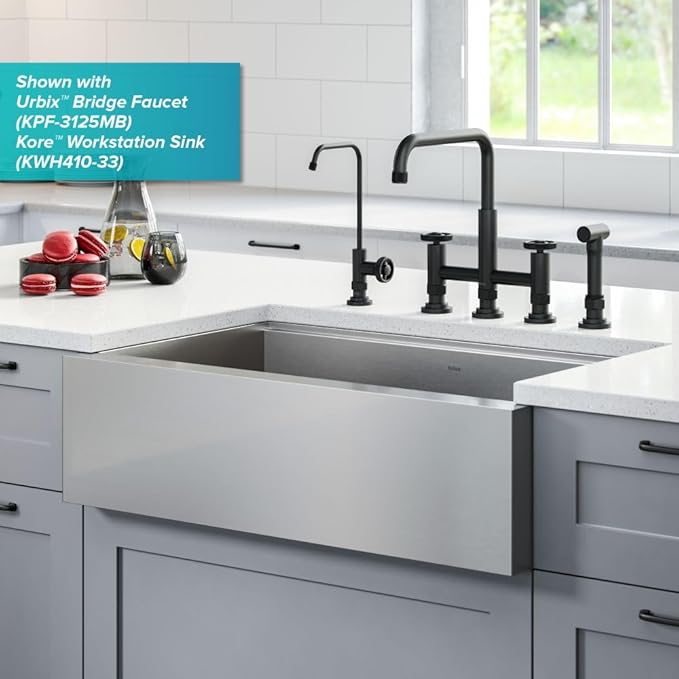 KRAUS Urbix 100% Lead-Free Kitchen Water Filter Faucet in Matte Black, FF-101MB