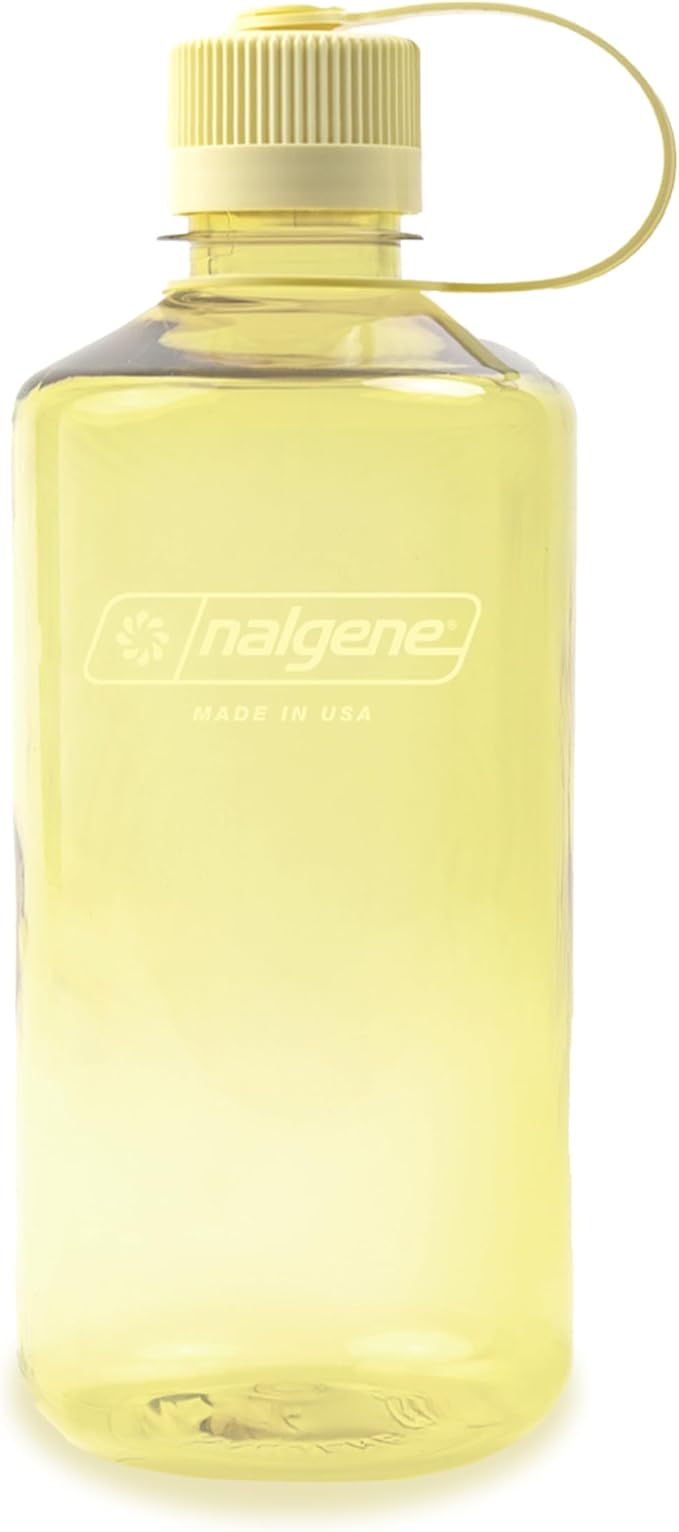 Nalgene 32 oz Narrow Mouth Water Bottle | BPA-Free, Durable & Leak Proof, Lightweight Bottle for Gym, Office & Travel, Butter