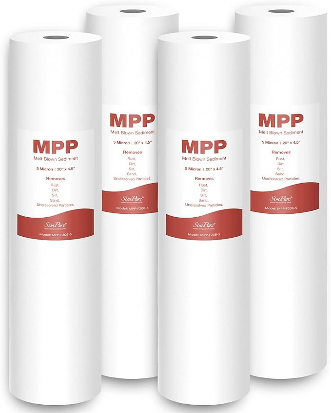 5 Micron 20 Inch Big Whole House Sediment Water Filter, 20