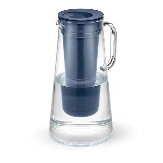 LifeStraw Home – Water Filter Pitcher, 10-Cup, Midnight Blue, BPA Free Designed for Everyday Protection Against Bacteria, parasites, microplastics, Lead, Mercury, PFAS and a Variety of Chemicals