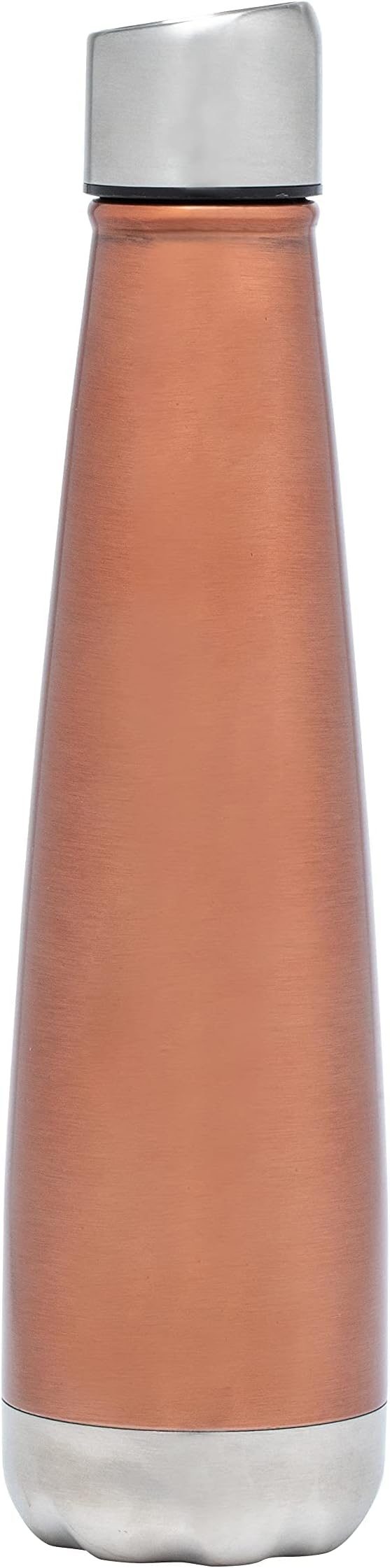 Insulated Water Bottle - On-The-Go Refillable Stainless Steel Water Bottles For Adults, Reusable Thermos Travel Tumbler With Leak-proof Lid For Hot & Cold Beverages (17Oz. Copper Peach)