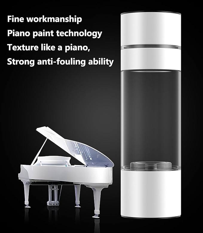 230ml Portable Hydrogen Water Bottle Generator, Smart Rechargeable PEM Hydrogen Water Machine, Electric Hydrogenated Water Bottle for Fitness, Travel, Office Use, Aluminum & PC