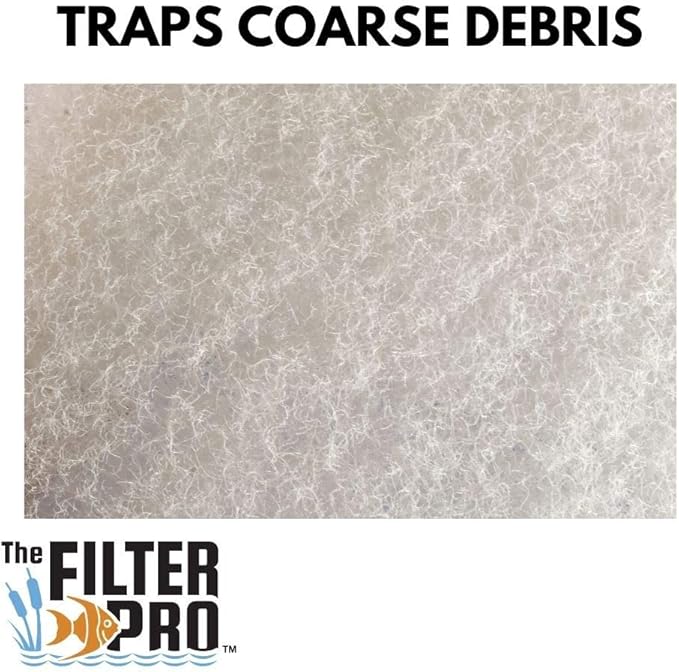 Cut Replacement Skimmer Mat - 14" x 18" x 1.25" Thick Beige Coarse Filter Media to Fit Popular Brands, Made in USA