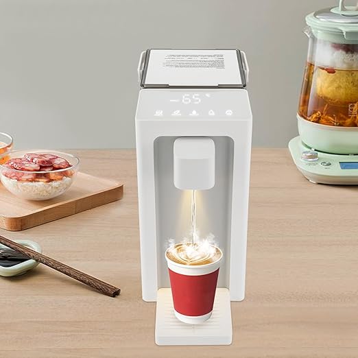 Instant Hot Water Filter Dispenser,Countertop Water Boiler & Warmer for Tea,Adjustable 5 Temperatures & 3 Water Volume Dispense,Smart Touch Screen & Safety Lock,3L Water Tank