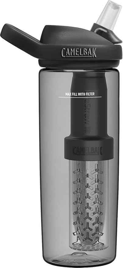 CamelBak Eddy+ Filtered by LifeStraw Integrated Two Stage Filter Straw Water Bottle with Tritan Renew
