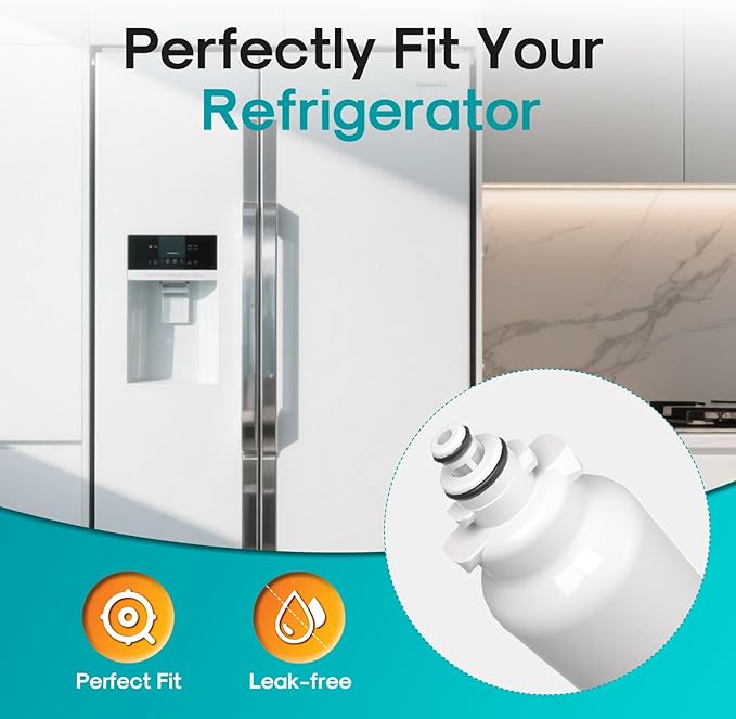 ICEPURE PRO ADQ73613401 NSF401&473&53&42 Certified Replacement for LG LT800P, LT800PC, Kenmore 9490, ADQ736134 ADQ73613402 ADQ75795104 LSXS26326S Refrigerator Water Filter and LT120F Air Filter 2Combo
