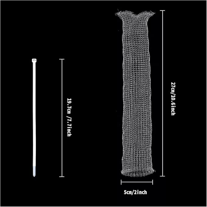 12 Pack Washing Machine Lint Traps Snare Filter Screen Stainless Steel Mesh Ties - AquaVibe