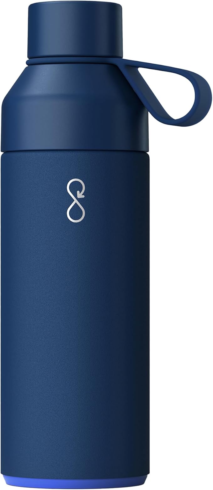 Ocean Bottle Big 34 oz | Stainless Steel Water Bottle | Reusable & Sustainable | Keeps Drinks Cold & Hot | Eco Friendly Gift (Ocean Blue)