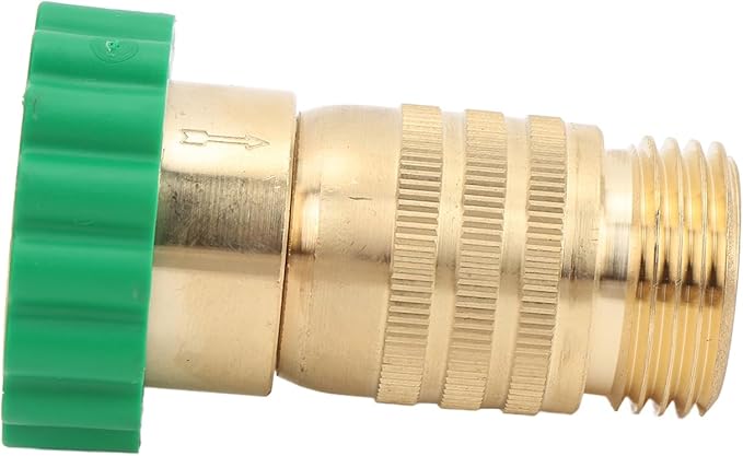 RV Water Pressure Regulator, 50 to 55 PSI 3/4 Inch Brass Thread Inline Water Pressure Reducer with Inlet Screen Filter, for Camping Vehicle Trailers Motorhome Garden