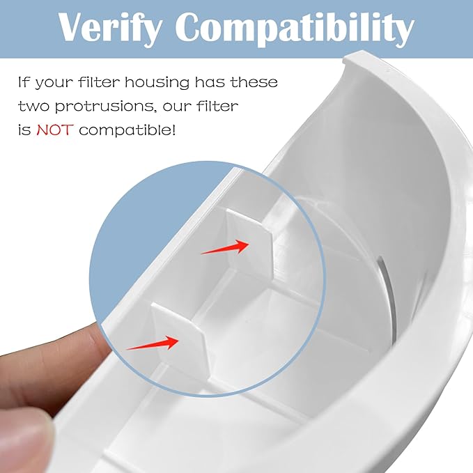 4 Pack Cat Water Fountain Filter & 6 Pack Replacement Fliter Sponges Compatible with Uahpet Water Fountain 67oz/2L Automatic Pet Fountain,Pack of 10