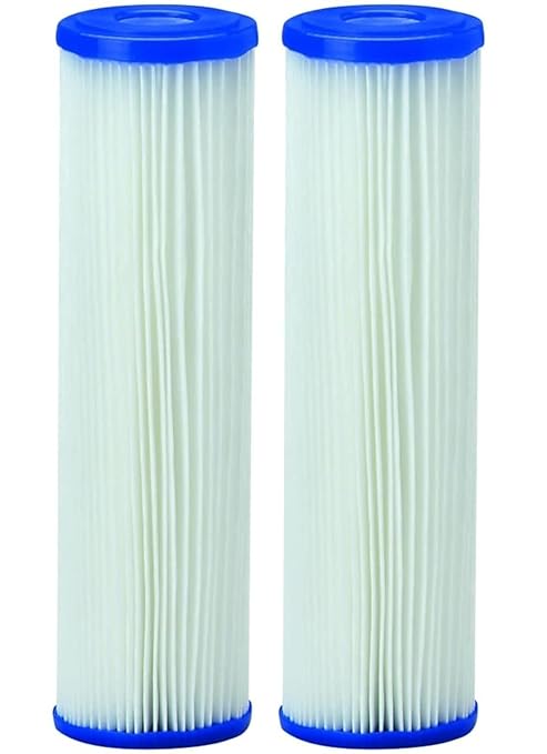 Pentair Pentek R50 Sediment Water Filter, 10-Inch, Under Sink Pleated Polyester Filter Cartridge, 10