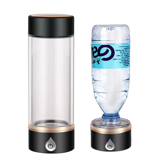 1500ppb Hydrogen Rich Water Bottle Generator, 420ml Portable Hydrogen Water Cup, USB Rechargeable Ionized Water Generator, Home Office Use