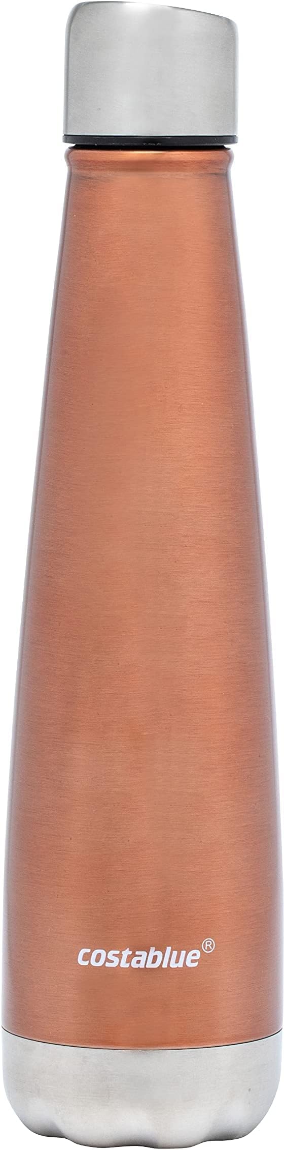 Insulated Water Bottle - On-The-Go Refillable Stainless Steel Water Bottles For Adults, Reusable Thermos Travel Tumbler With Leak-proof Lid For Hot & Cold Beverages (17Oz. Copper Peach)