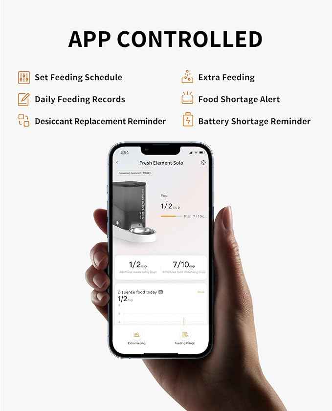 PETKIT Automatic Pet Feeder and Wireless Pump Cat Dog Water Fountain,Scheduled Feeding Cat Feeder Dry Food Dispenser, App Control/USB Charge,Grey Color