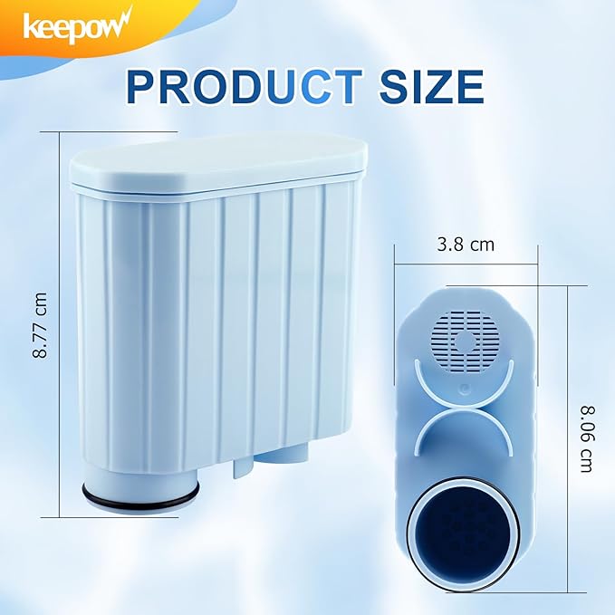 KEEPOW CA6903 Coffee Water Filter Compatible with Philips AquaClean, Aqua Clean Dedicated Anti-Lime Calc and Water Filter for Super-Automatic Espresso Machine, 2 Pack - AquaVibe