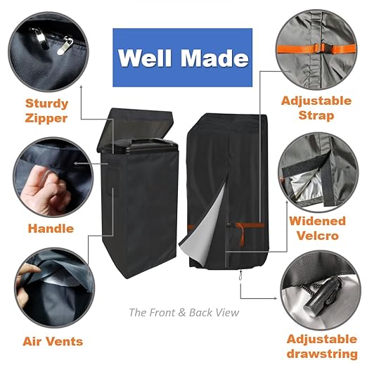 Water Softener Cover for Outside Units,Filter Tank Cover(14’’D×64’’H)+Brine Tank Cover(16''D×44''H),Water Softener Cover Outdoor,All-Weather Protection,Cover for Water Fliter Outside