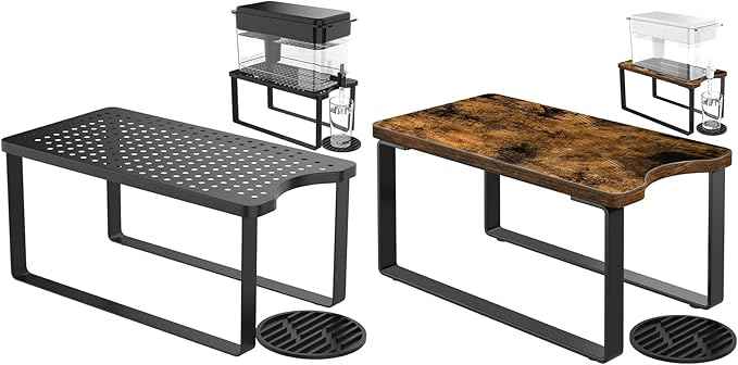 Water Filter Dispenser Stand with Drip Tray - 7.9''W x 14.9''D x 7''H + Water Filter Dispenser Stand Wood with Drip Tray - 7.9''W x 14.9''D x 7''H