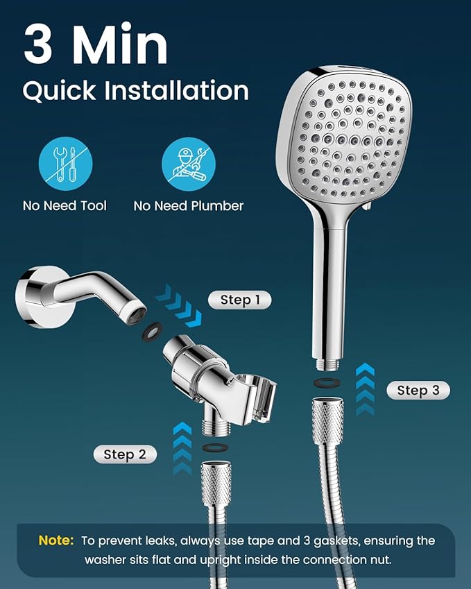 Filtered Shower Head with Handheld, High Pressure 7 Spray Modes Showerhead with Filters, Detachable Shower Heads, Water Softener Filter for Hard Water - Remove Chlorine