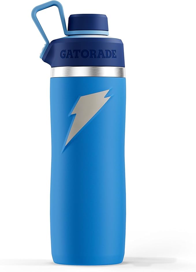 Gatorade 'Overtime' 32oz Stainless Steel Water Bottle, Twist Cap, Royal Blue/Navy