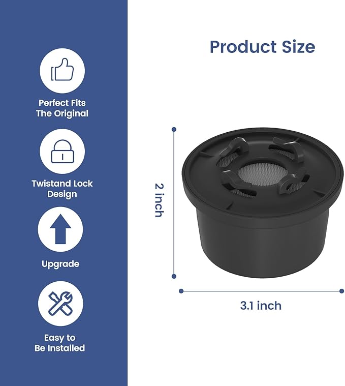 RO100ROPOT Remineralization Water Filters Replacement, Compatible with Bluevua RO100ROPOT and RO100ROPOT(UV) Systems, Alkaline for Reverse Osmosis Filter, Remineralize and Increase pH