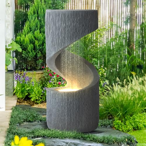 31.9" Outdoor Garden Water Fountain