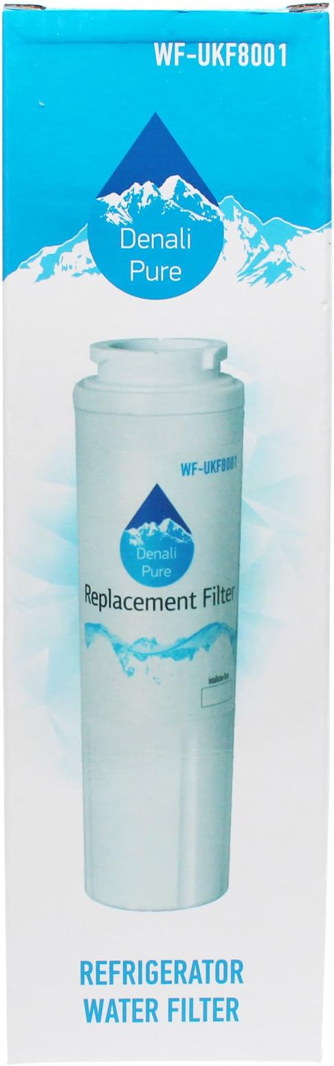 Denali Pure UKF8001 Replacement Refrigerator Water Filter, Compatible with Maytag UKF8001, UKF8001AXX, UKF8001P, 4396395, 469006, EveryDrop Filter 4, Puriclean II - NSF 42 Certified