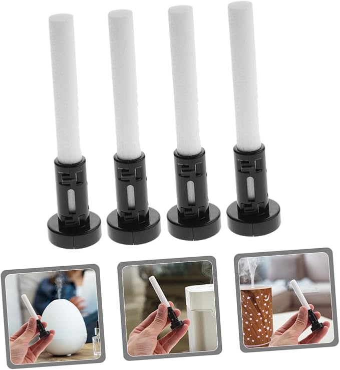 DECHOUS 4sets Humidifier Cotton Stick Holder Plastic Base Replacement Wicks Accessories for Portable Humidifier - AquaVibe