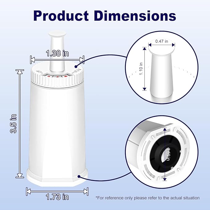 Replacement Water Filter for Breville Barista Touch Espresso Machine BES880, Barista Pro BES878, Oracle Touch BES990, Oracle BES980, Dual Boiler BES920 Bambino ClaroSwiss Sage, 4 Pack - AquaVibe