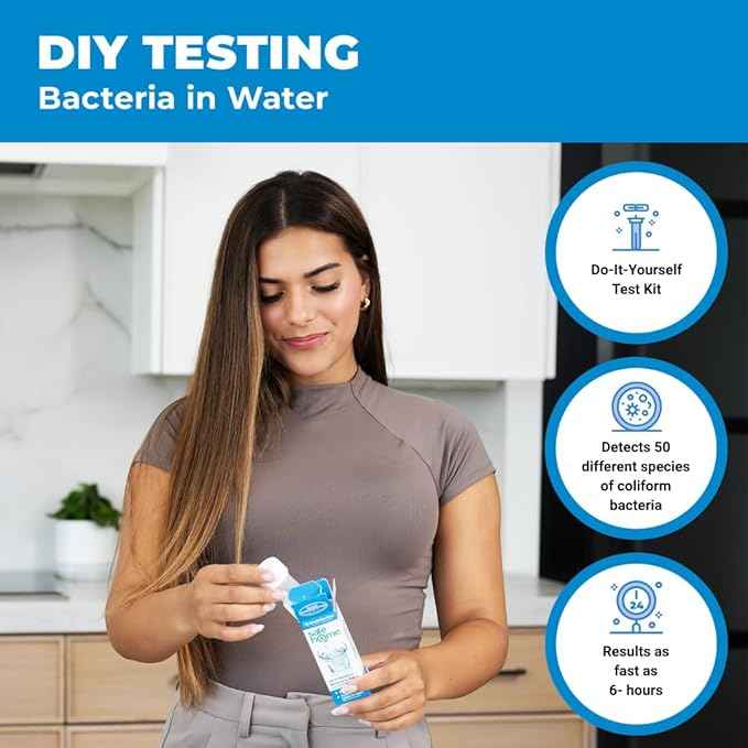 Safe Home® DIY Bacteria in Water Test Kit – Results as Fast as 6 Hours – Detects 50 Different Species of Coliform Bacteria – EPA Lab Certified – Made in the USA – (1 Pack)