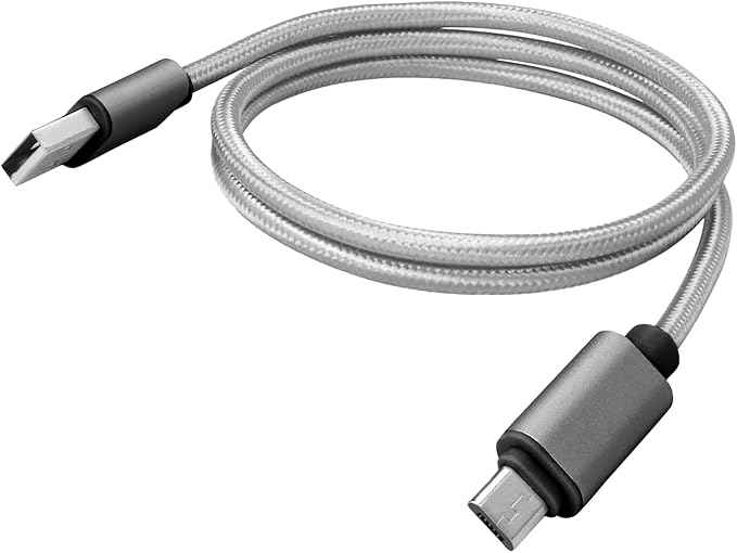 BoxWave Cable Compatible with LARQ Bottle PureVis 25 oz - Micro USB DuraCable, Braided Micro USB Charging Cable - Space Grey