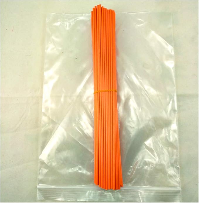 100 Pieces Fiber Reed Diffuser Replacement Refill Sticks (12" x 3mm, Orange) - AquaVibe