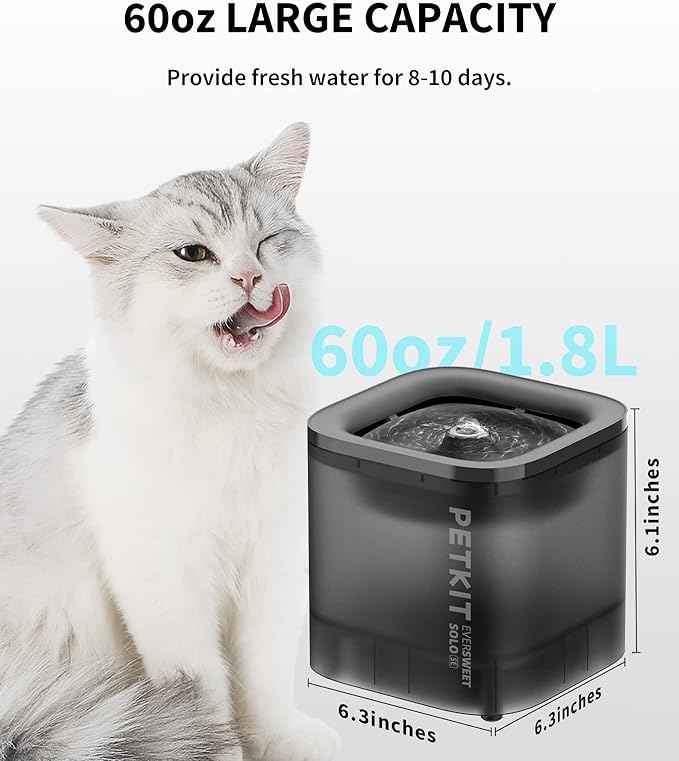 PETKIT Automatic Cat Dog Feeder with 1080P HD Camera+1.85L Wireless Pump Pet Water Fountain Dispenser, 2.4GHz Wifi and 2-Way Audio Pet Feeder Food Dispenser, App Control/Wide Angle/Night Vision Feeder