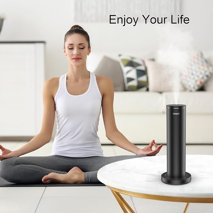 Smart Ultra-Quiet Tower Essential Oil Diffuser with Bluetooth Control，Waterless Scent Diffuser Machine with Bluetooth Control, 3000 sq.ft Coverage Scent Machine Diffusers for Home, Office, Spa