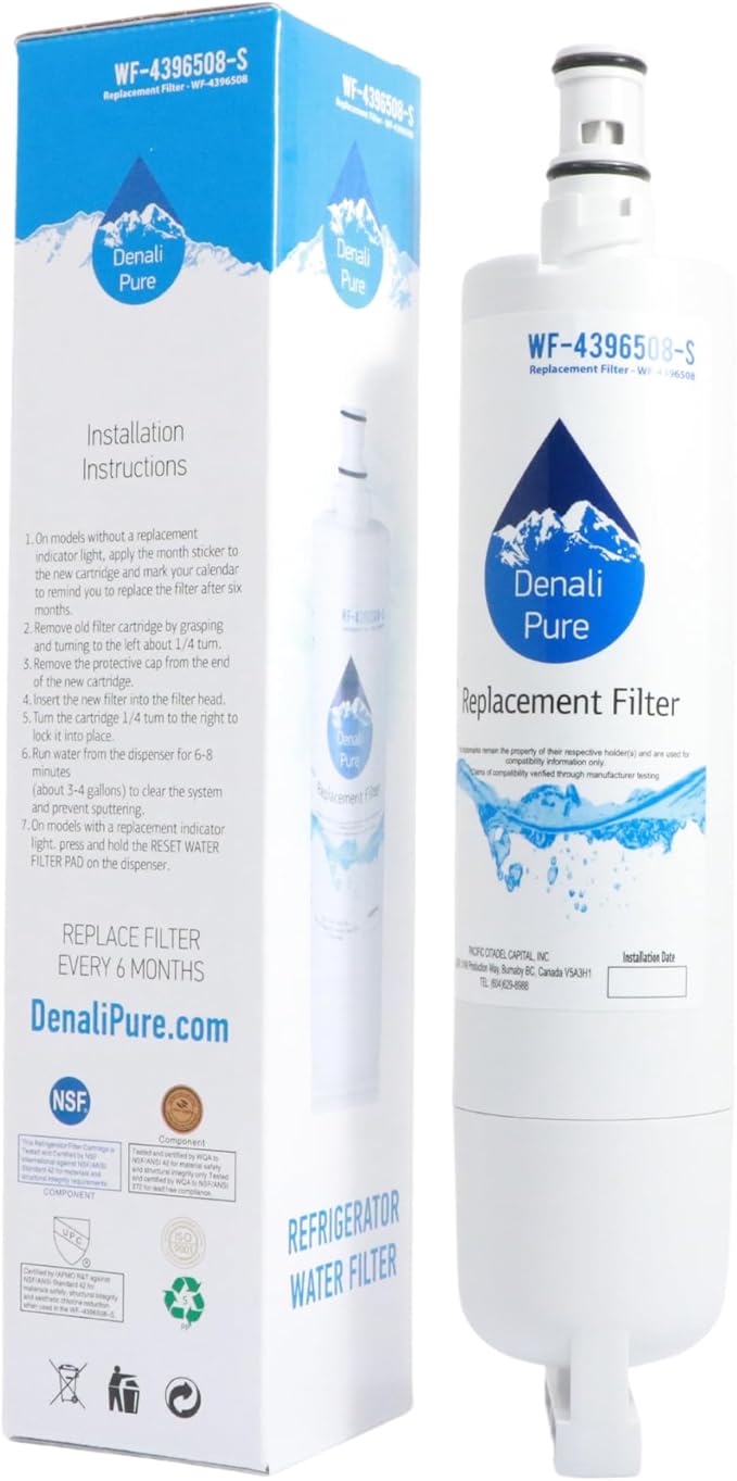 Replacement for Whirlpool 4392857 Refrigerator Water Filter - Compatible with Whirlpool 4392857 Fridge Water Filter Cartridge