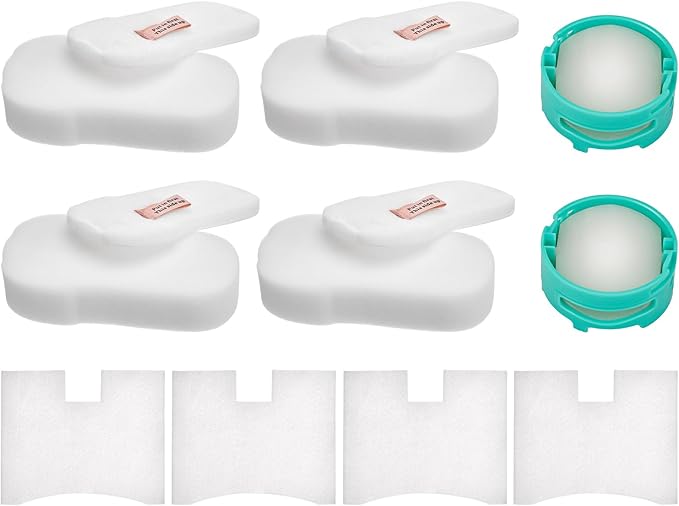 HZ702 filter for shark HZ700 HZ702 QS175QBL QS175QGN PowerFins HairPro Odor Vacuum,Compare with part 1541FC3000,XFFKHZ2000 XPMFHZ2000, 2 Cartridges+2 Foam&Felt+ 2Post Motor Filters - AquaVibe