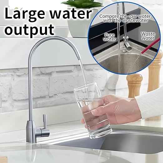 SY GOODLIFE DF-56 Reverse Osmosis System, Tankless,not Require Electricity Reverse Osmosis Water Filter, Under Sink RO System, 2:1 Pure to Drain，0 Power Consumption