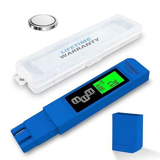 Most Accurate So Far 4-in-1 Instant Read TDS Meter - Measures TDS, EC, & Temperature (°C/°F) - Digital Water Testing Kit for Tap, Well, Pool, Hydroponics, Aquarium, RO/DI System -Blue