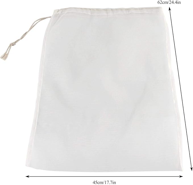 Yosoo Wine Filter Bag, Reuseable Home Brew Beer Making, Used in Fermentation, Jam and Jam Making, Kefir and Wine Making(45x62cm)
