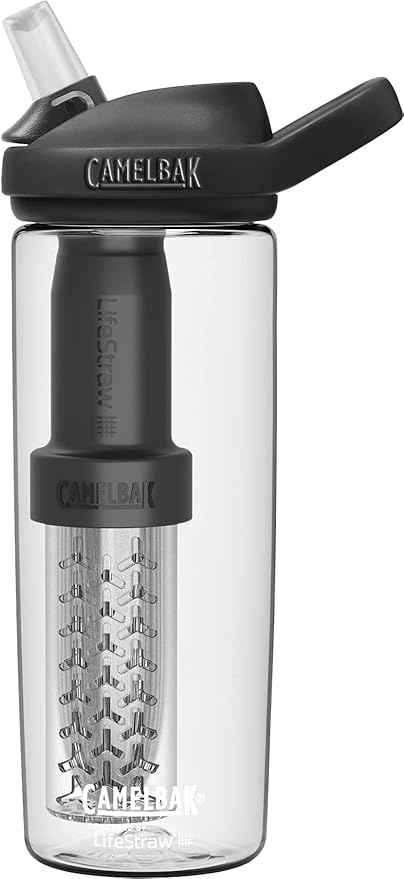 CamelBak Eddy+ Filtered by LifeStraw Integrated Two Stage Filter Straw Water Bottle with Tritan Renew