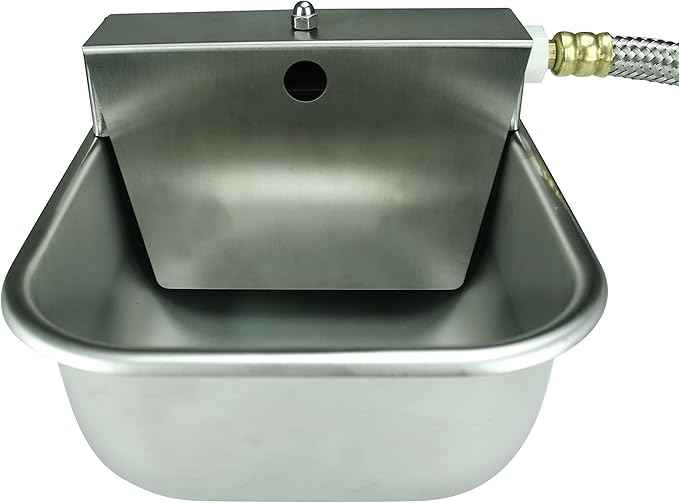 Nelson Rust Proof Stainless Steel Outdoor Automatic Dog Waterer Bowl Dispenser - Easy To Clean and sanitize, Quick Setup With Fresh Water Refill - Perfect Alternative Choice For Livestock Farm Animals