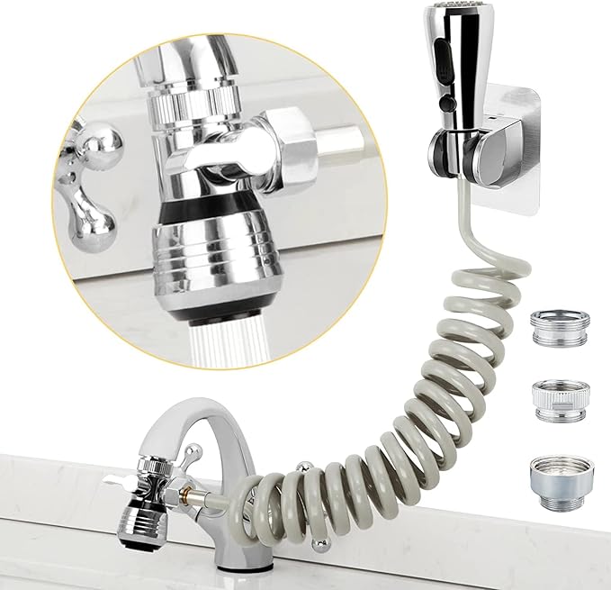 CECEFIN Kitchen Sink Sprayer Hose Attachment for Faucet, Kitchen Faucet Head Replacement w/ 79
