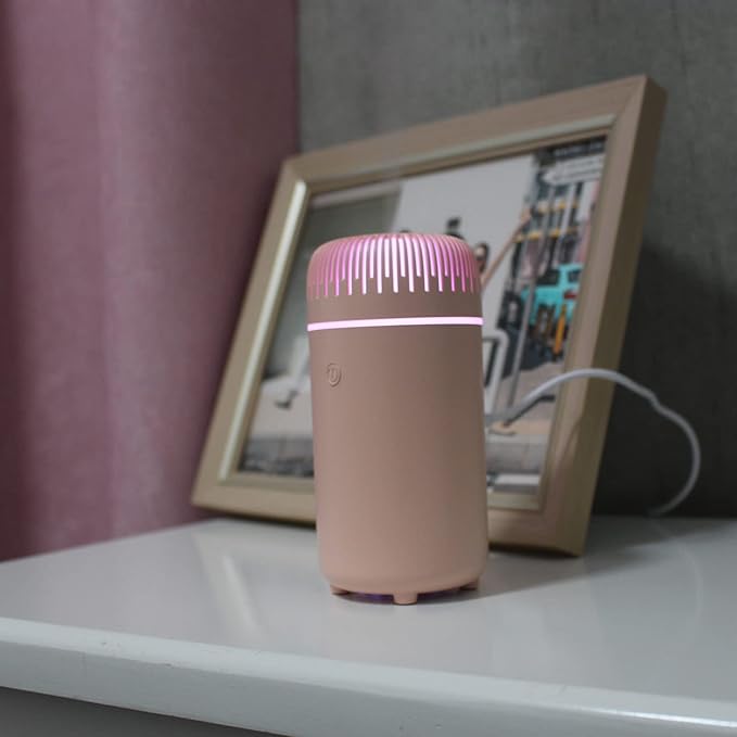 Unee Car Diffuser,USB 100ml Small Essential Oil Humidifier Aromatherapy Diffusers for Office Room(Pink)